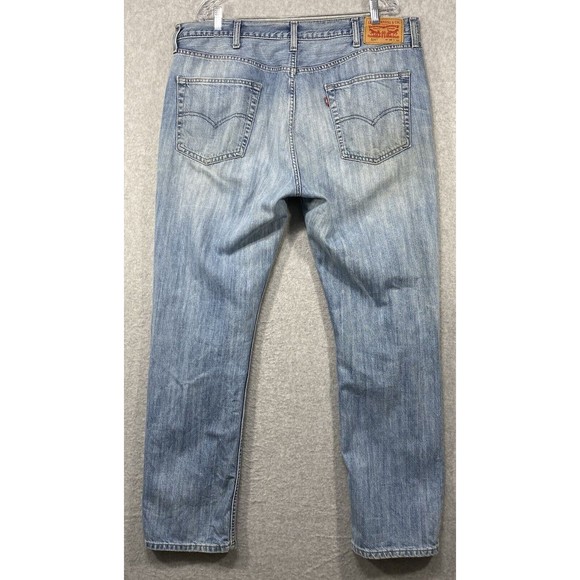 Levi's Strauss 514 Jeans Mens Size 38 X32 (40x31) Distressed Grunge Straight Fit - Picture 9 of 16